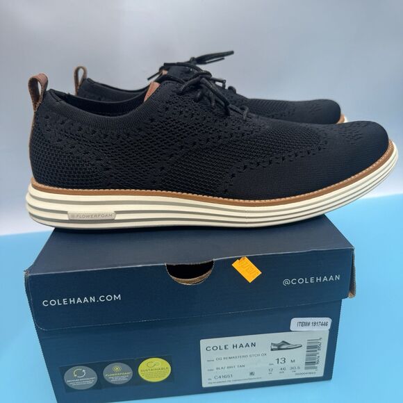 COLE HAAN Original Grand Remastered Stitchlite Oxford Black/British Tan US 13 main image 11